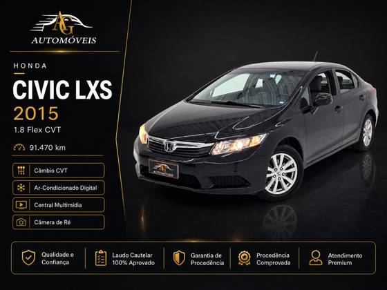HONDA CIVIC 1.8 LXS 16V FLEX 4P AUTOMÁTICO HONDA CIVIC 1.8 LXS 16V FLEX 4P AUTOMÁTICO